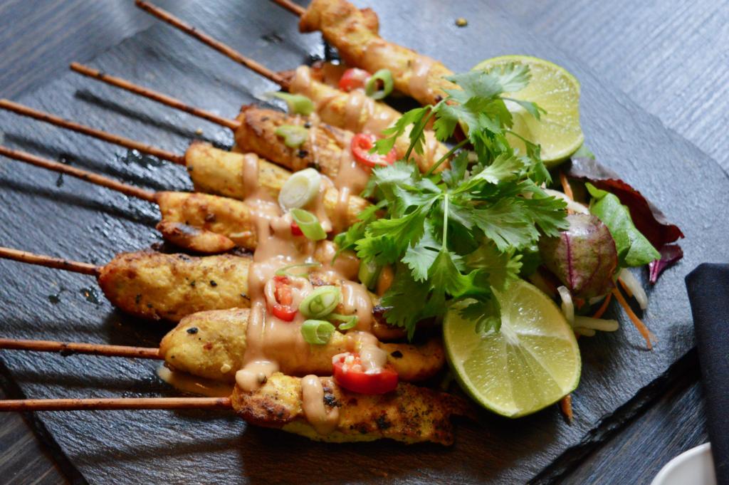 Chicken-Satay-Skewers-Food-Selection-SoHe-Cocktail-Bar-Asian-Restaurant-Jesmond-Newcastle-Elle-Blonde-Luxury-Lifestyle-Blog