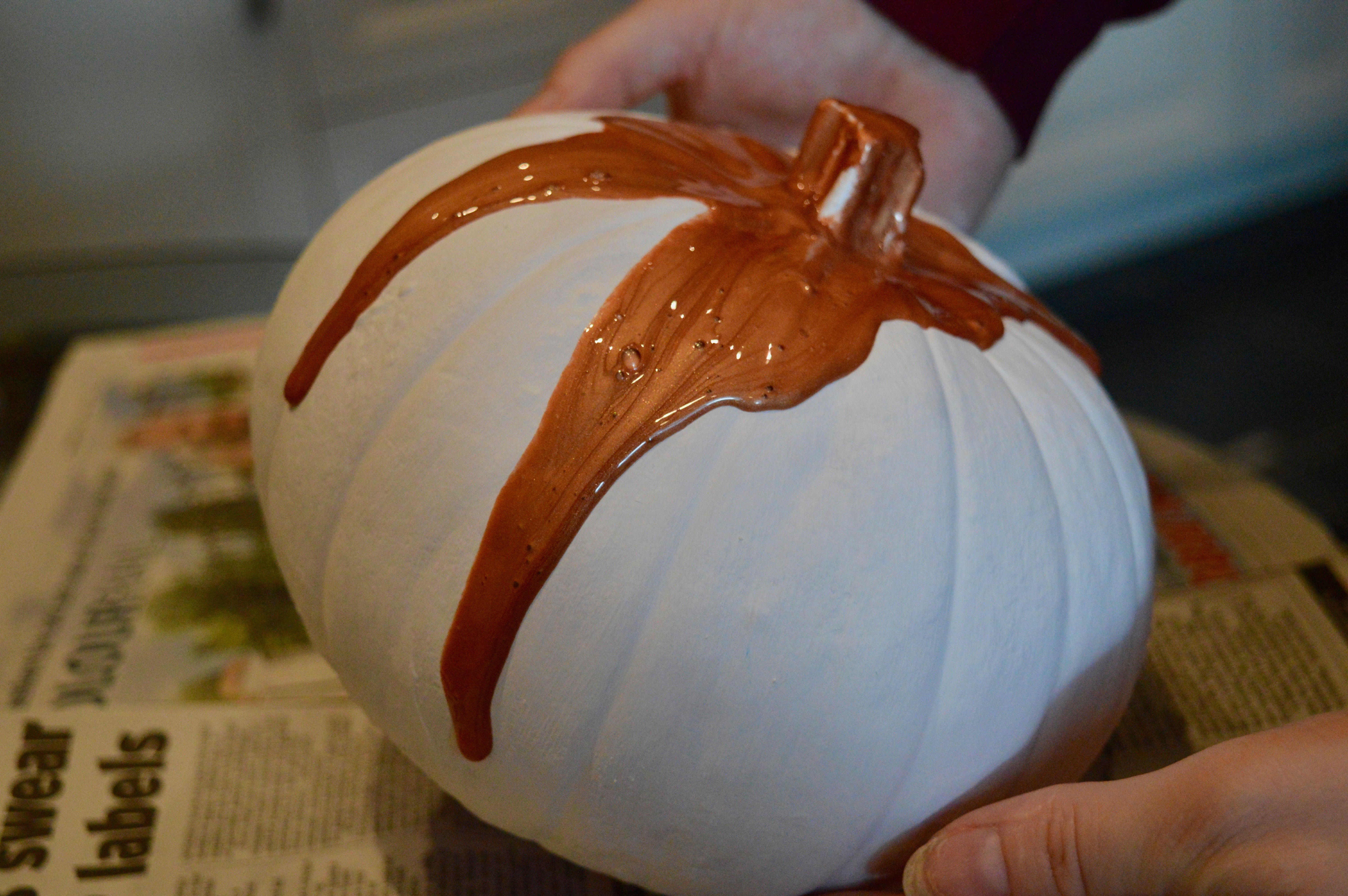 How to paint a pumpkin | Home Interiors | DIY Craft Project | White & Rose Gold | Elle Blonde Luxury Lifestyle Destination Blog