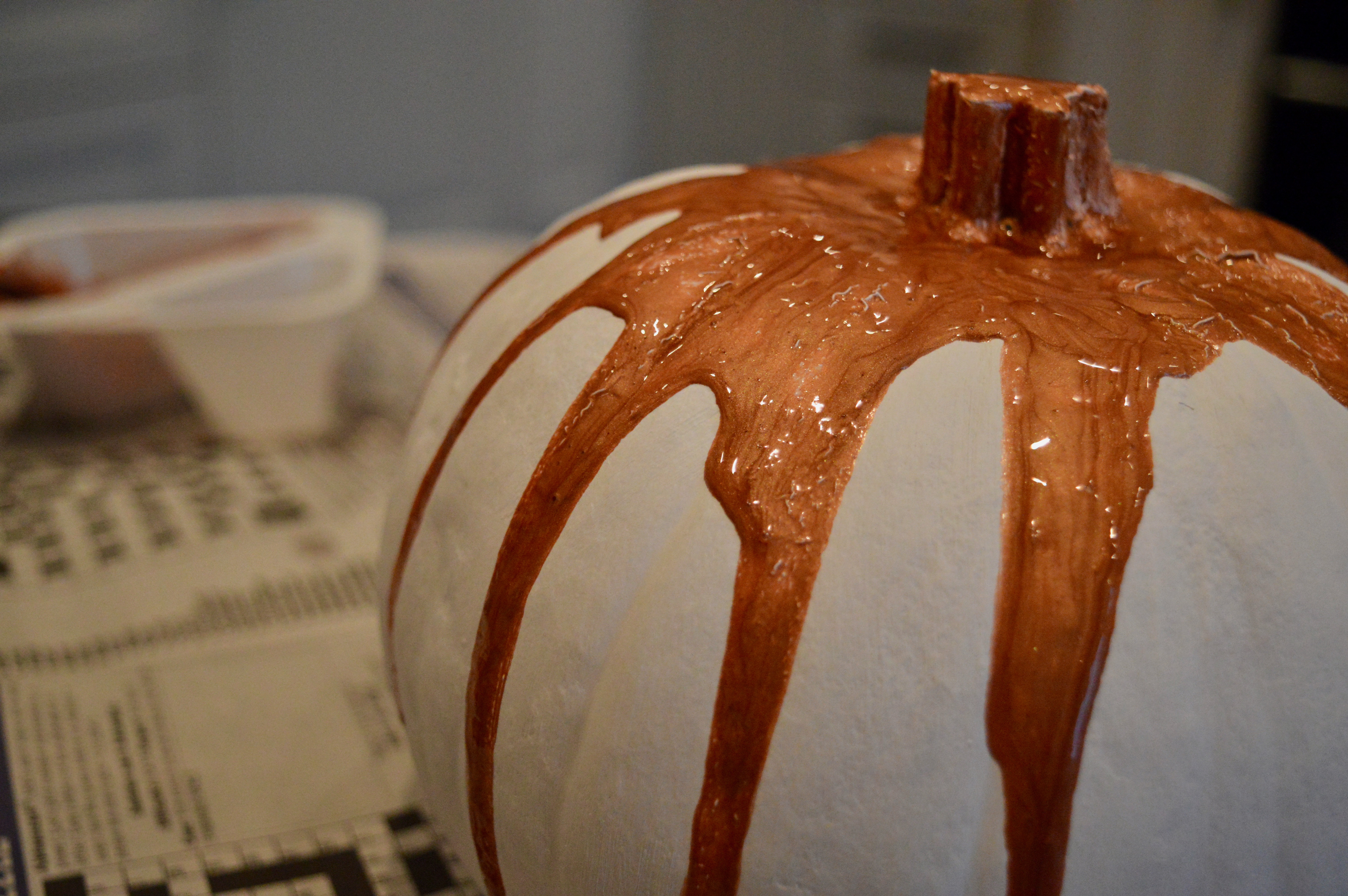 How to paint a pumpkin | Home Interiors | DIY Craft Project | White & Rose Gold | Elle Blonde Luxury Lifestyle Destination Blog