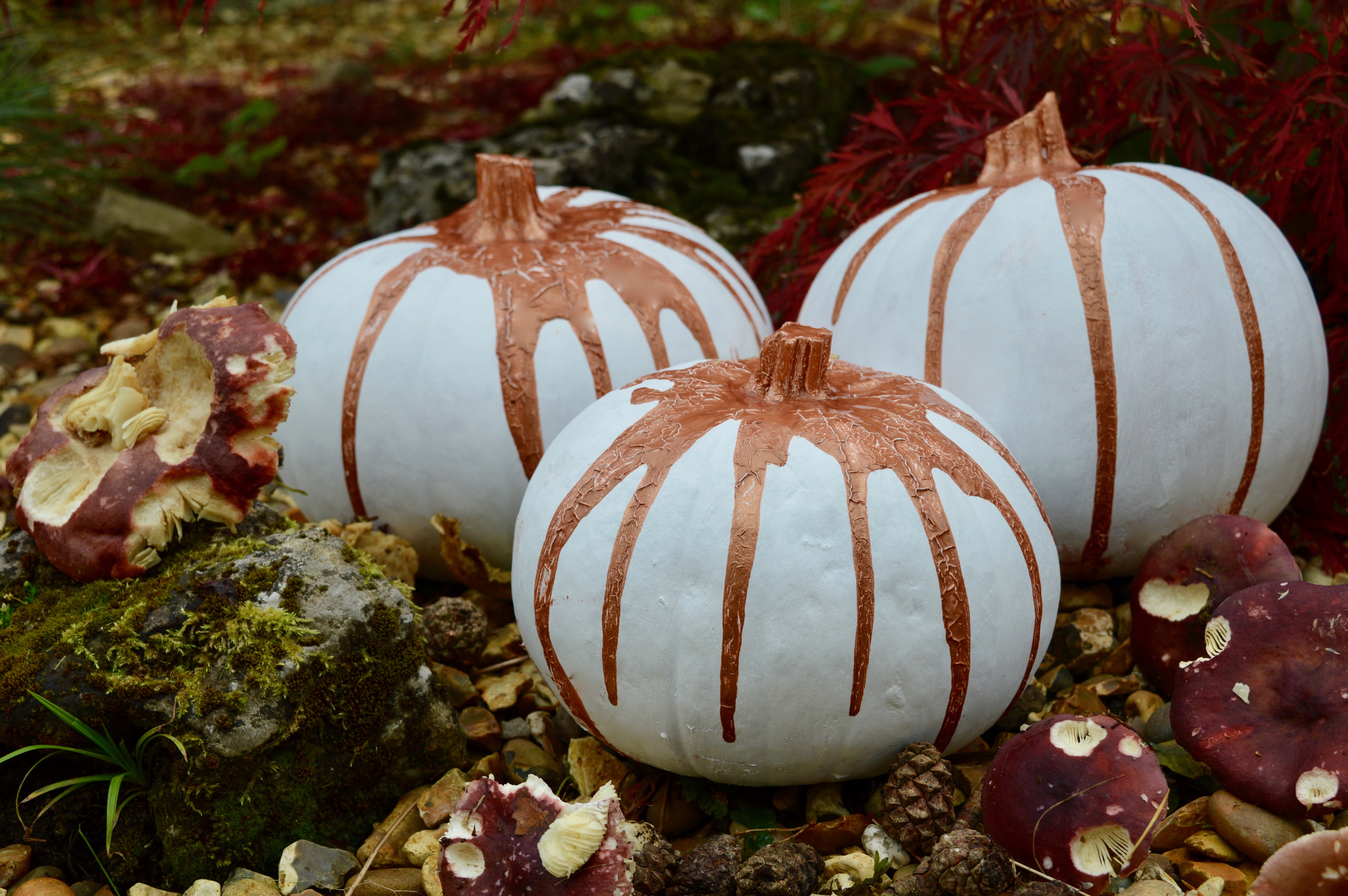 How to paint a pumpkin | Home Interiors | DIY Craft Project | White & Rose Gold | Elle Blonde Luxury Lifestyle Destination Blog