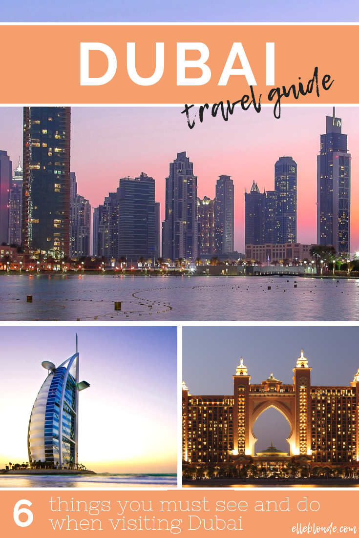 Are you looking for travel tips and inspiration for an upcoming vacation or holiday to Dubai? Our guest post discovers the top 6 things to see and do in Dubai, UAE in this easy to read, handy travel guide. From the Burj Khalifa to the Dubai Museum we have you covered for a great stay in the Pearl of the Persian Gulf | Elle Blonde Luxury Lifestyle Destination Blog