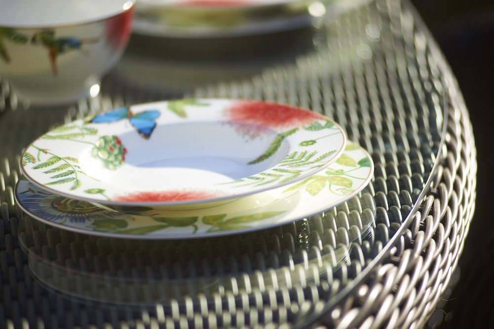 Outdoor dining plates | Villeroy & Boch Amazonia Anmut Deep Plate £55 from Bridgman | | Home Interiors | Elle Blonde Luxury Lifestyle Destination Blog