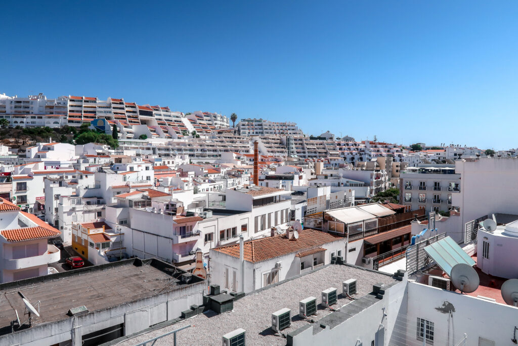 Views of the Old Town - Hotel California in Albuferia Old Town, The Algarve Portugal | eco-friendly, vegan, adults-only hotel with a modern twist | On The Beach Holidays Review | Elle Blonde Luxury Lifestyle Destination Travel Blog