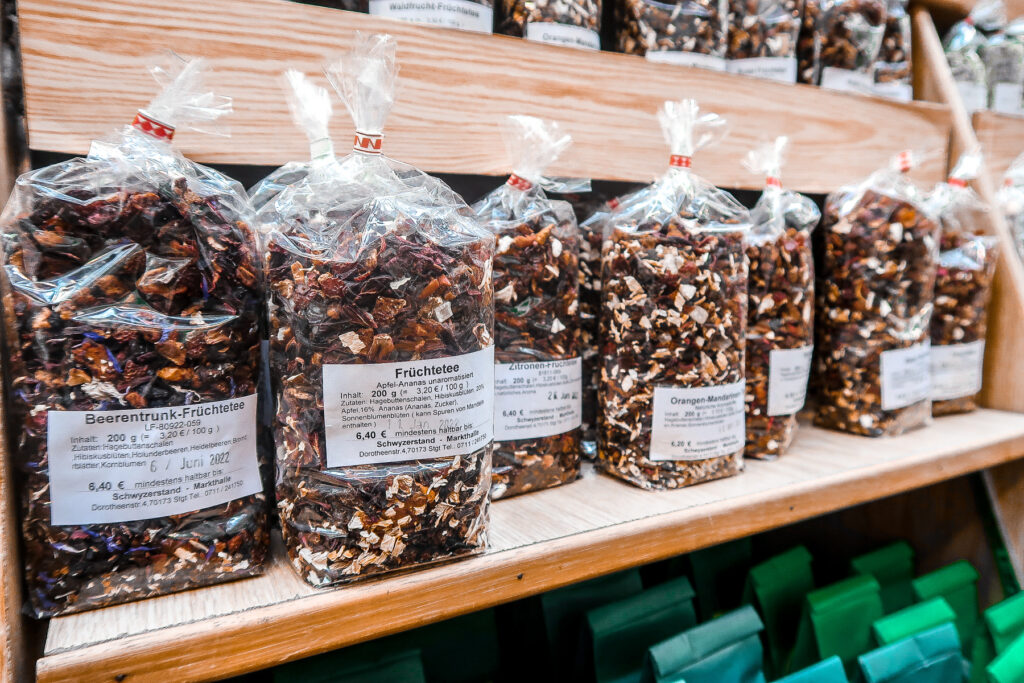 Newport Skinny Tea German Loose Leaf Teas | Covered Market | What to do when visiting Stuttgart for the first time | Germany travel guide | Elle Blonde Luxury Lifestyle Destination Blog