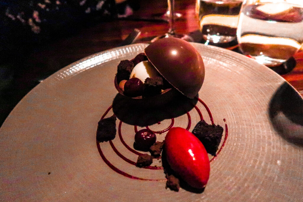 Chocolate Sphere | Fine Dining at Aqua Shard, London Bridge Review of the Restaurant | Food & Drink Guide | Elle Blonde Luxury Lifestyle Destination Blog