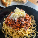 Italian Quorn Mince Spaghetti Bolegenese | Quarantine Homemade Left Over Cupboard Store Item Recipes | Elle Blonde Luxury Lifestyle Destination Blog | 4 Dinner Party Essentials You Can't Forget When You Have Friends Over